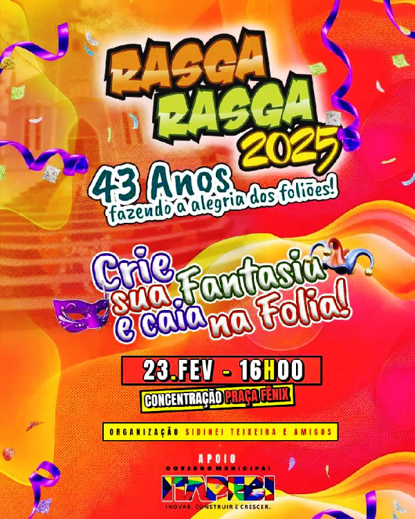 Festa e tradição marcarão mais um desfile do Bloco Rasga Rasga em Itapebi em 2025 1 02 3