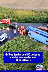 Acidente na MG-223: Ônibus tomba e deixa 10 mortos e dezenas de feridos em Minas Gerais 4 2 11