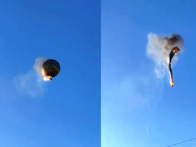 Balão pega fogo no ar, cai e deixa mortos em Santa Catarina -Assista Vídeo 9 01 13