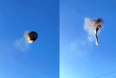 Balão pega fogo no ar, cai e deixa mortos em Santa Catarina -Assista Vídeo 27 01 13
