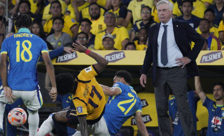 Brasil de Ancelotti empata sem brilho na estreia contra o Equador 6 2 6