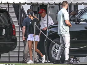 Boato sobre morte de Trump é desmentido após ele ser visto a caminho de campo de golfe 6 1 75