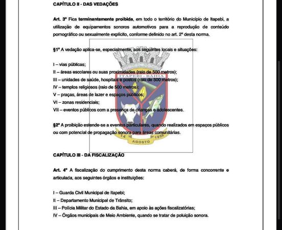 Prefeitura de Itapebi por decreto proíbe músicas impróprias e equipamentos de som (Paredão e Torre) 6 Imagem do WhatsApp de 2025 08 20 as 16.45.46 7ba7dfb2