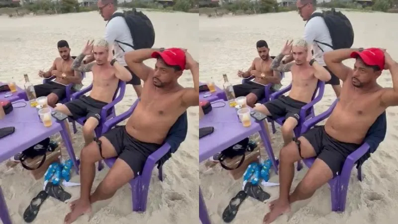 Chefe do Comando Vermelho é preso enquanto bebia uísque na praia em Niteroi; Veja Vídeo 1 1 100