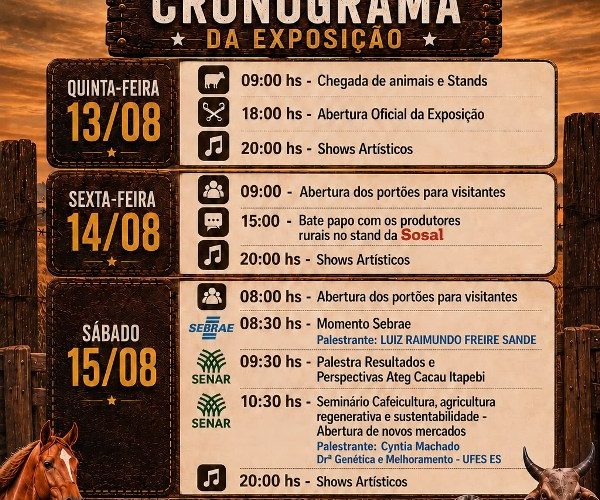 39ª ExpoItapebi começa hoje com animais de alta genética, negócios, conhecimento e grandes atrações 24 WhatsApp Image 2026 08 13 at 08.44.26