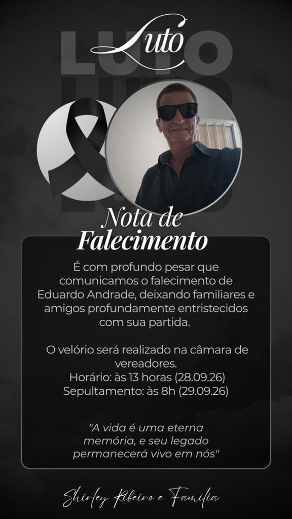 Nota de Pesar: Falecimento de Eduardo Barbosa 5 1 3