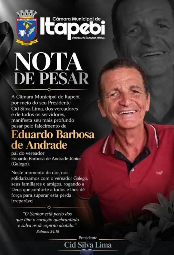 Nota de Pesar: Falecimento de Eduardo Barbosa 1 2 5